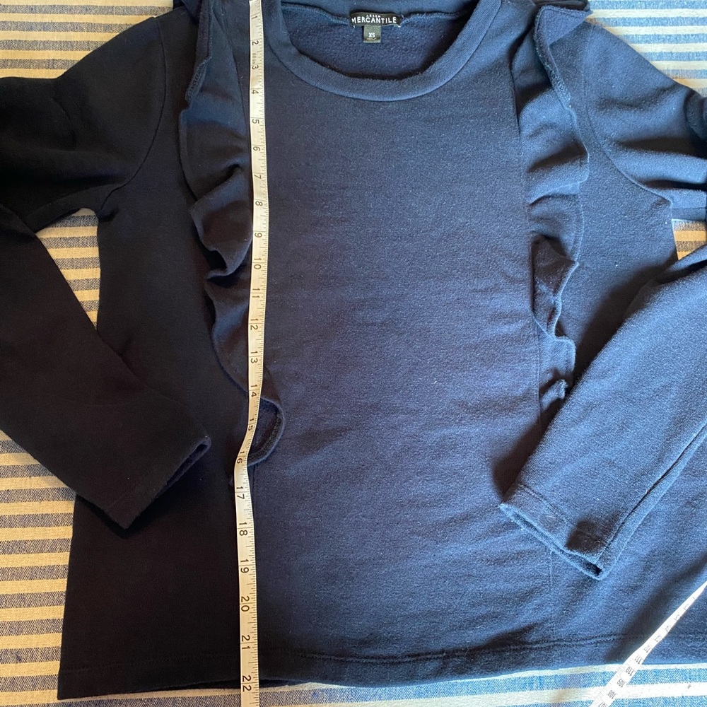 J. Crew Factory Ruffle Sweatshirt - Picture 4 of 5
